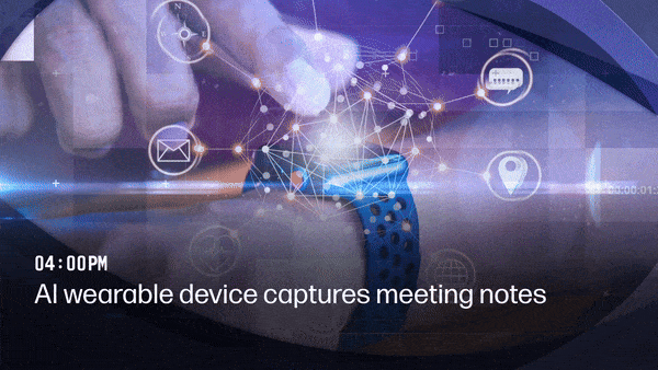 Wearable device capturing meeting notes